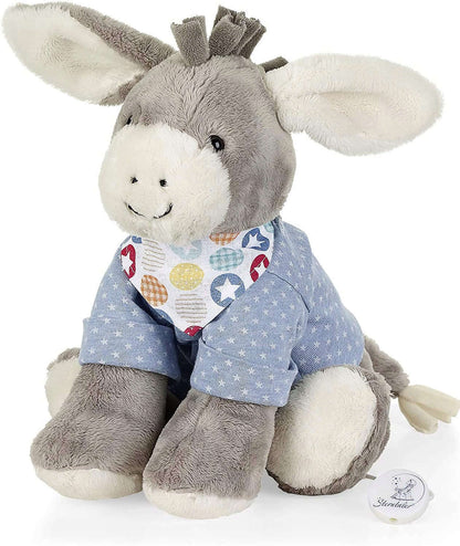 STERNTALER Osiołek Emmi MASKOTKA POZYTYWKA 28 cm "O. niebiesko-szary osiołek z pozytywką dla dzieci 0+