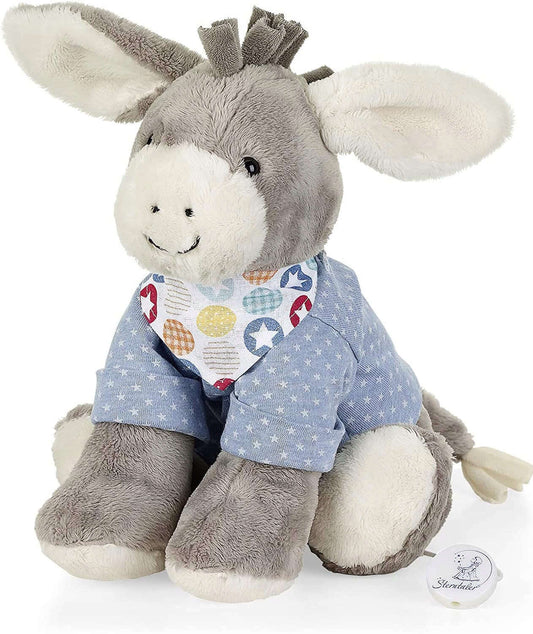 STERNTALER Osiołek Emmi MASKOTKA POZYTYWKA 28 cm "O. niebiesko-szary osiołek z pozytywką dla dzieci 0+