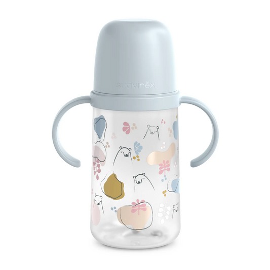 SUAVINEX kubek niekapek z ustnikiem i uchwytami 270 ml 6 m+
