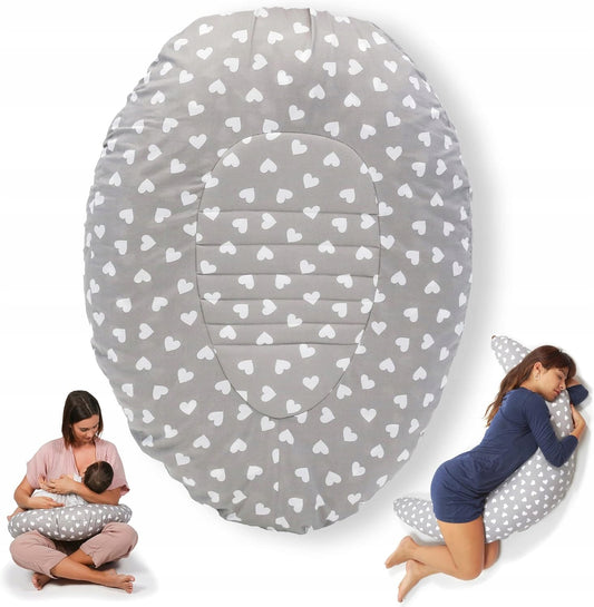 NIIMO coussin multifonction 3 en 1 grossesse, allaitement, nid + housse