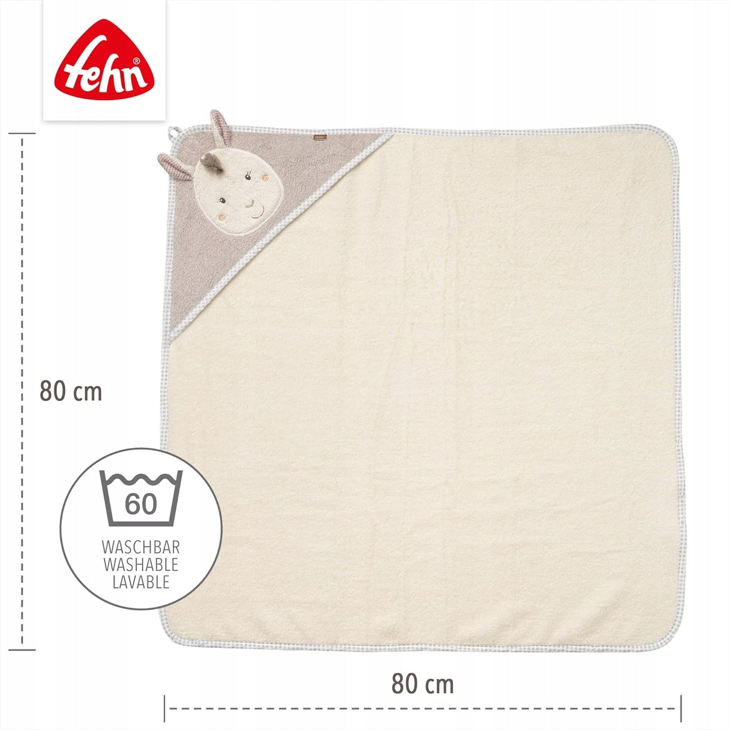 FEHN PERU bath towel with hood