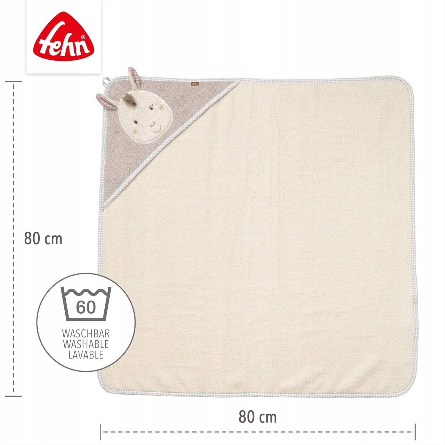 FEHN PERU bath towel with hood