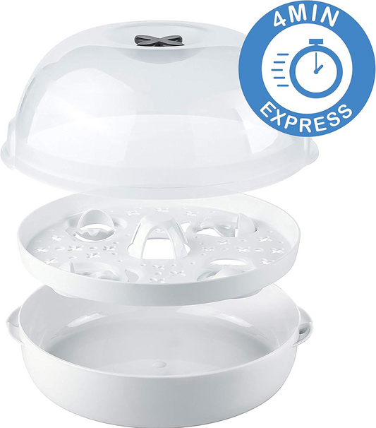 Sterilizator cu microunde TIGEX Express pentru 5 biberoane și accesorii, 4 minute