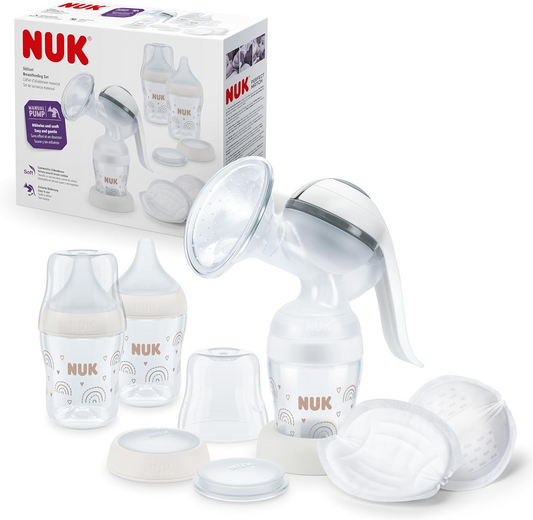 NUK laktator ręczny + butelki Perfect Match 150ml zestaw