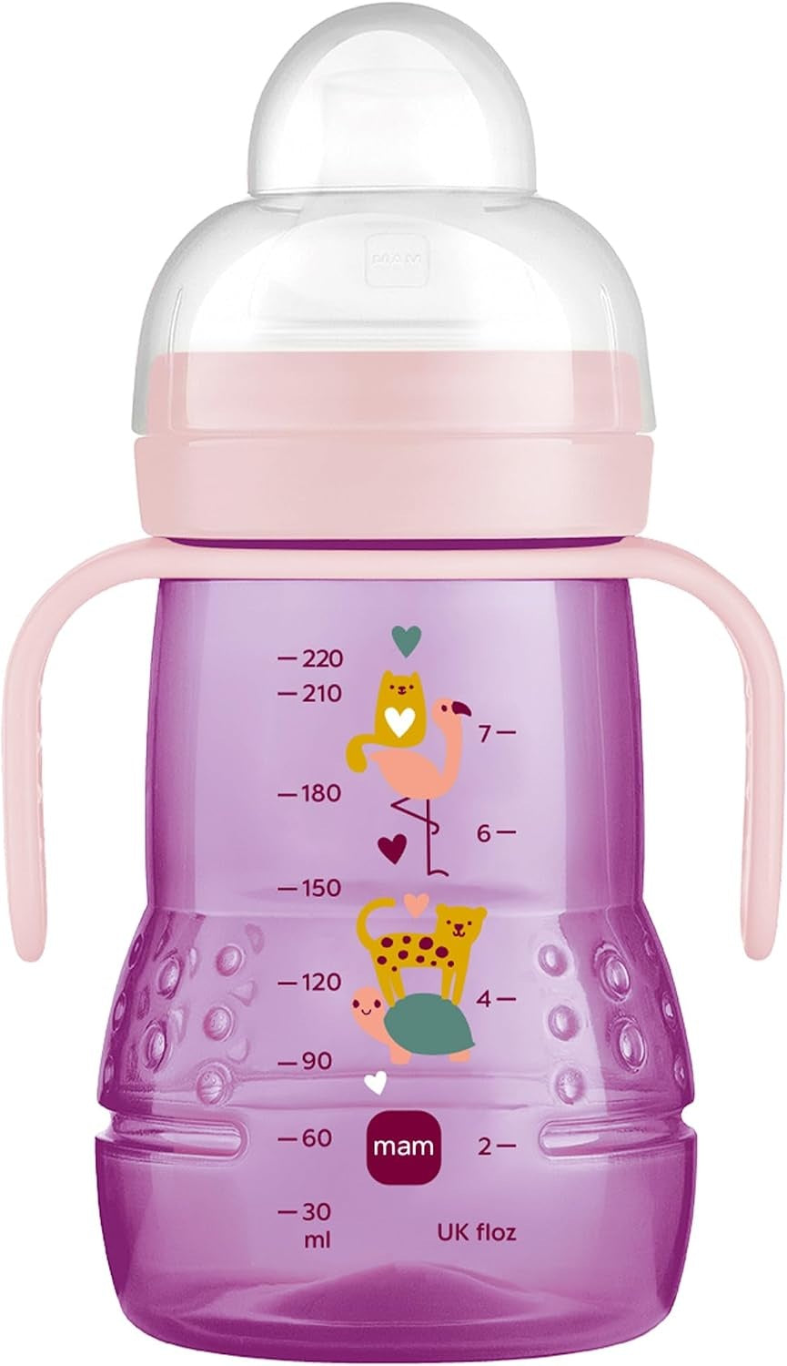 MAM Trainer+ kubek niekapek 220 ml z 2 ustnikami, 4 m+