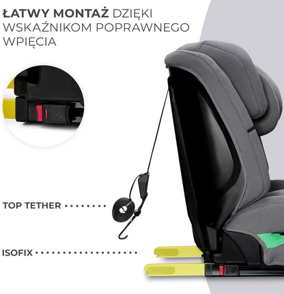KINDERKRAFT SAFETY FIX 2 i-Size scaun auto 9-36kg gr 1/2/3 ISOFIX