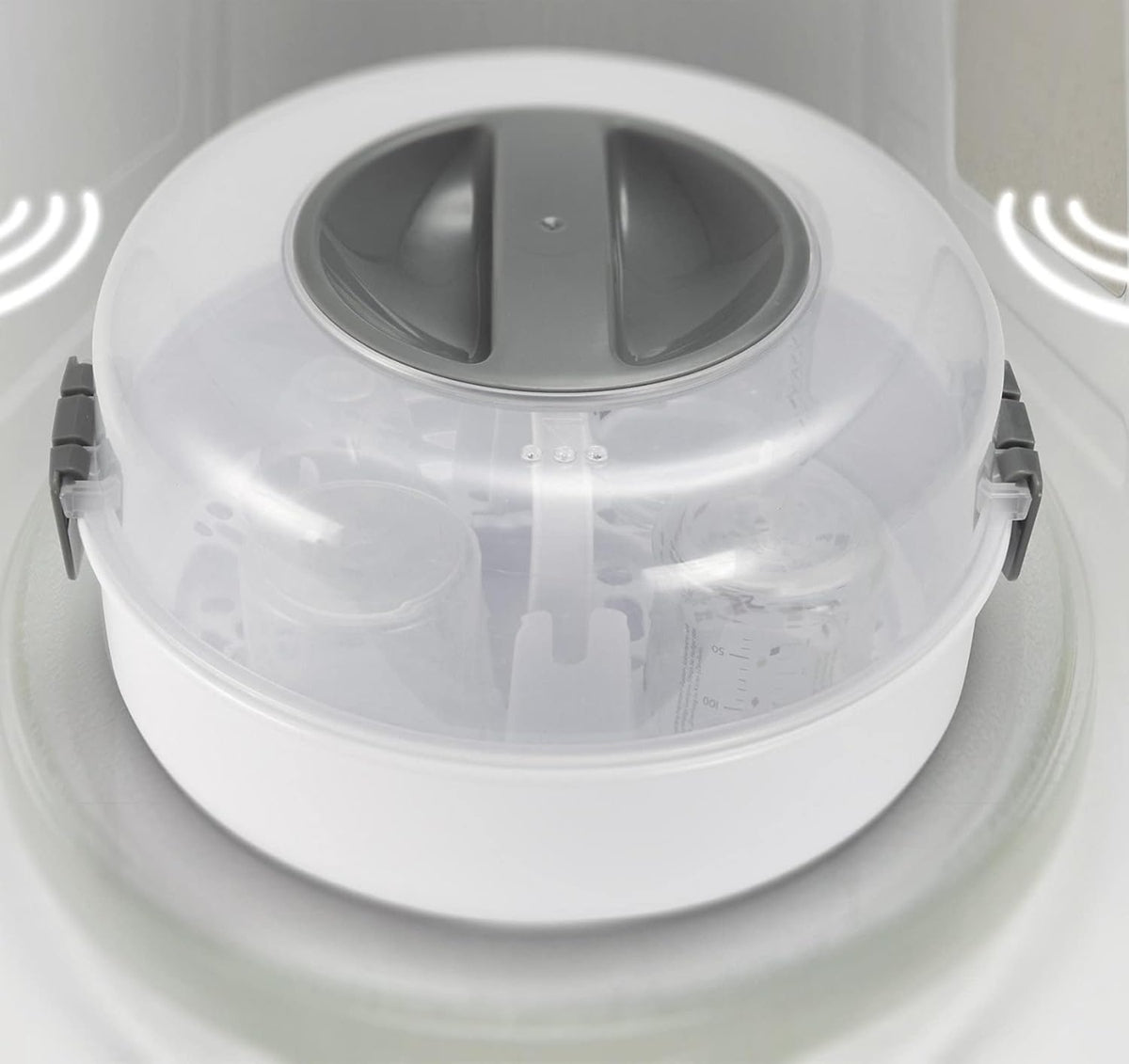 ALECTO BW-04 sterilizator cu microunde pentru 4 biberoane + clește și măsură
