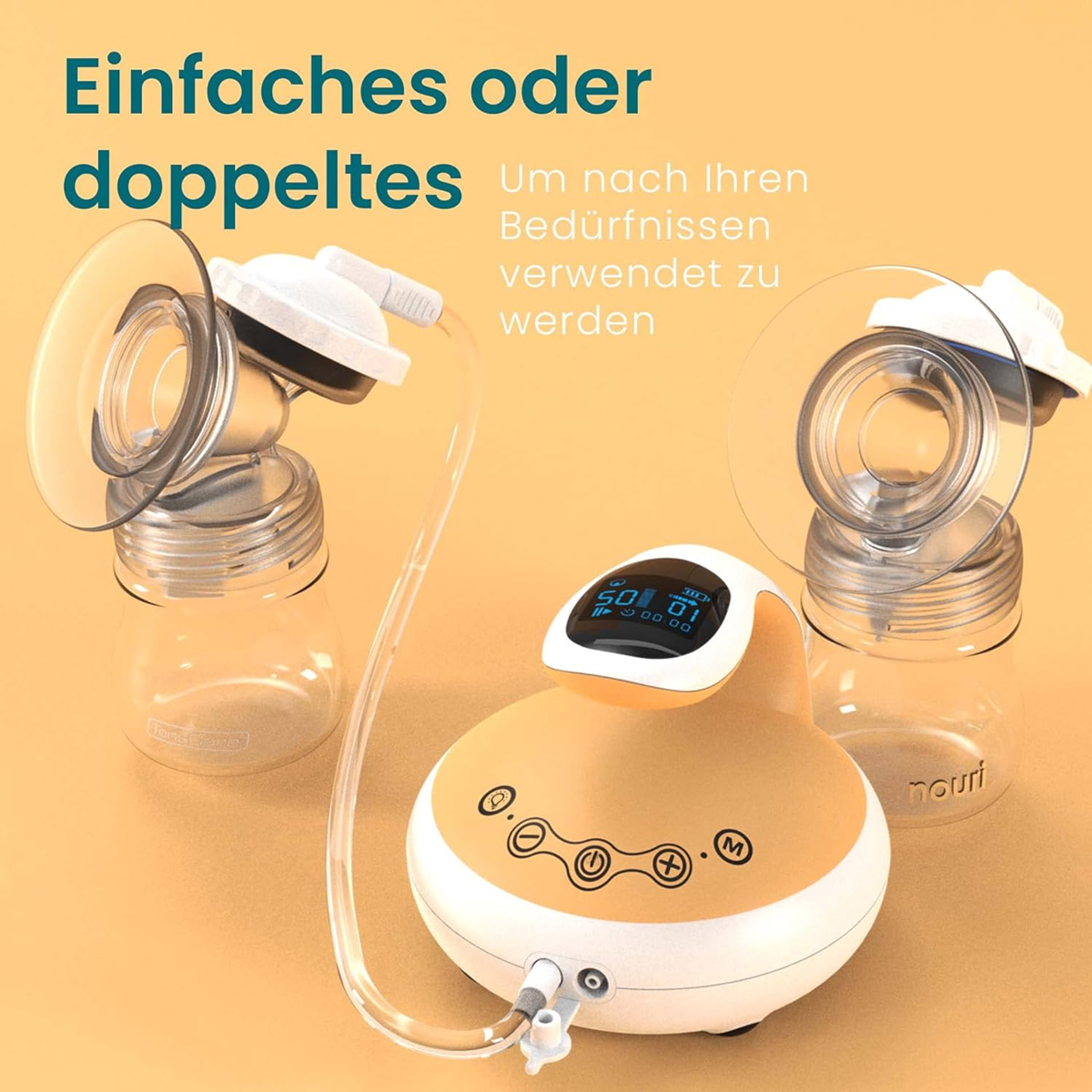 TENSCARE Nouri Duoelectric double breast pump with lightmaterials polypropylene, siliconeBPA freeused