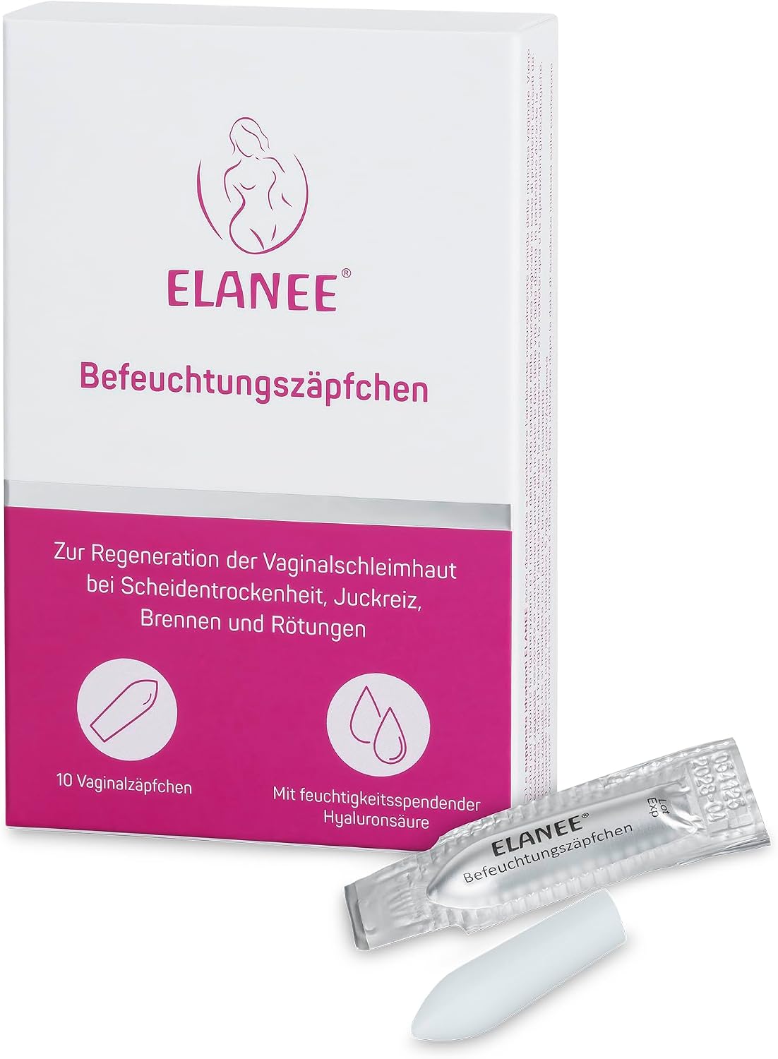 ELANEE nawilżające globulki dopochwowe bez hormonów x10