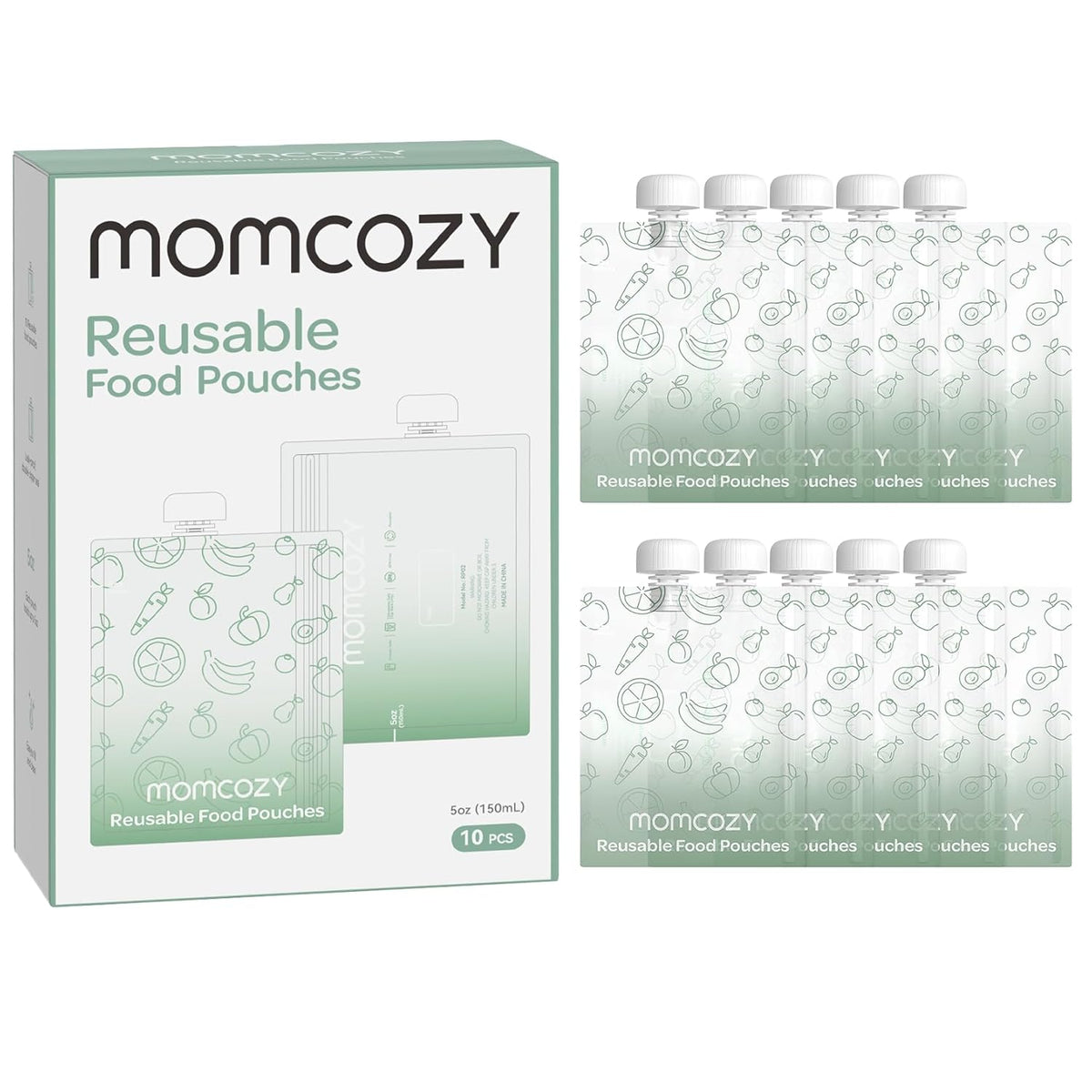 MOMCOZY punguțe tip tub pentru piureuri 10 buc 200ml