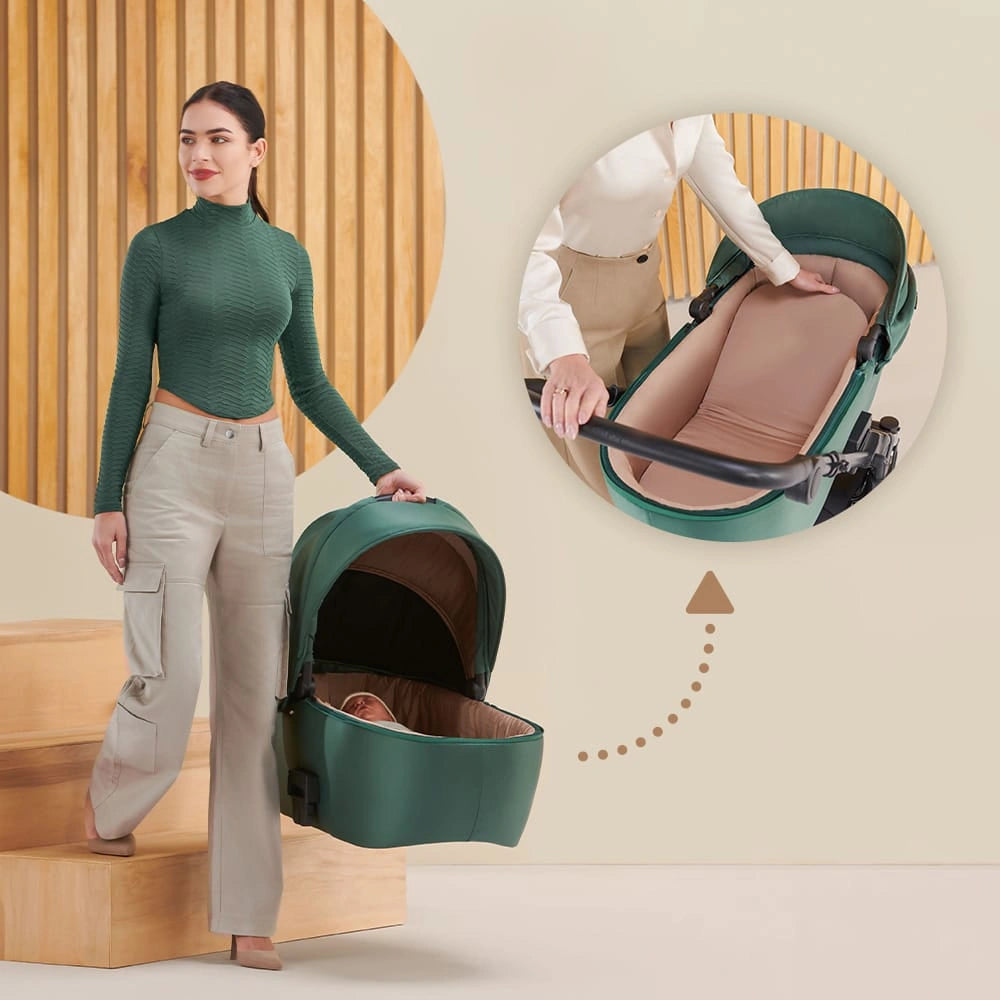KINDERKRAFT PRIME2 2w1 wózek wielofunkcyjny do 22kg – DARK GREEN – zdjęcie 10