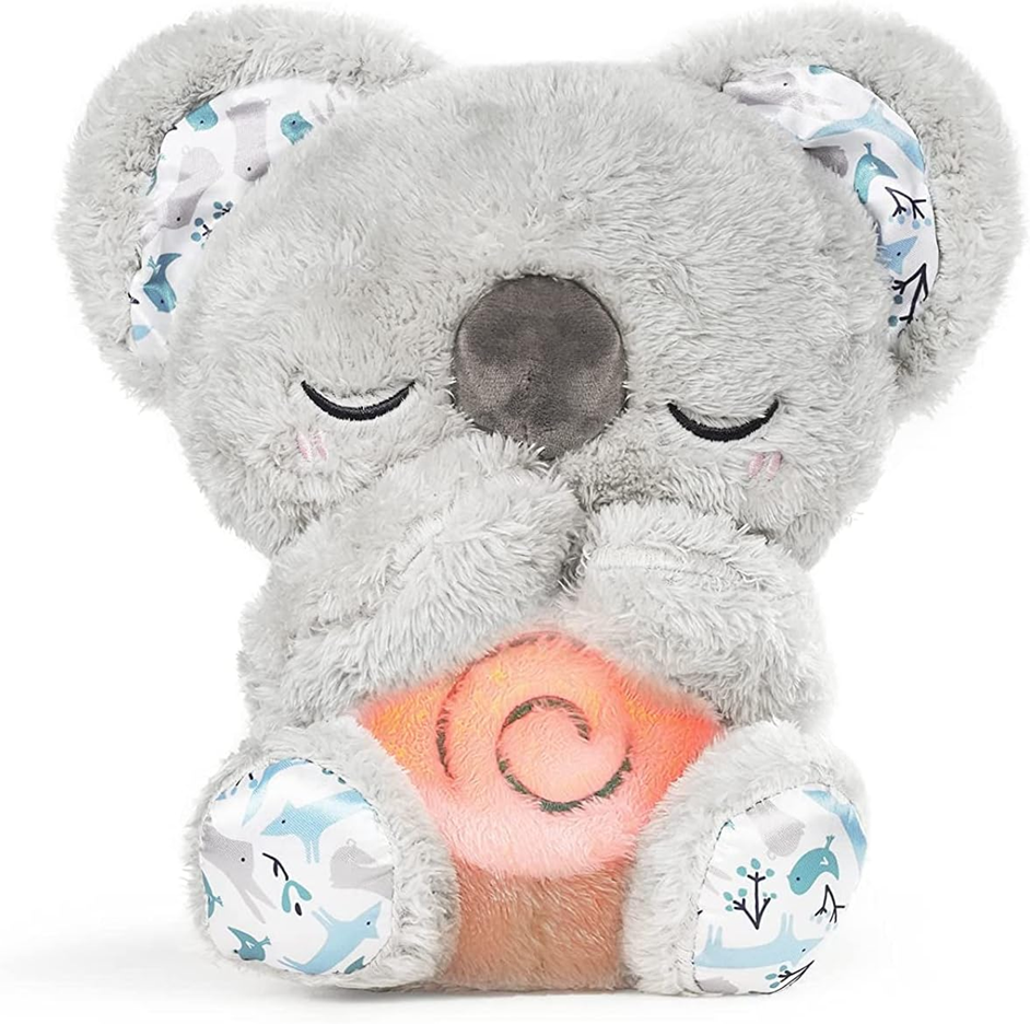 AUBY śpiący MIŚ KOALA ruszający się brzuszek, kołysanki, światełko 25 cm
