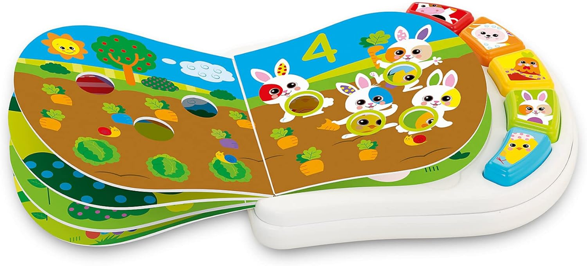 CHICCO Counting Farm carte educațională electronică 19 x 19,5 cm
