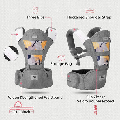 BELLABABY portabebés ergonómico con cinturón lumbar 3 en 1 0-36 meses