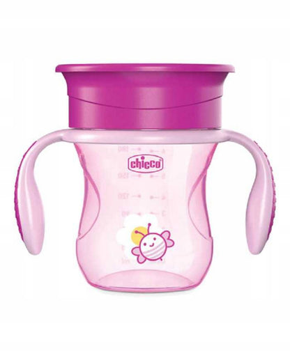CHICCO Perfect Cupdrip cup 360 °age 12 m+colour pinkcapacity 200 mlmaterials polypropylene