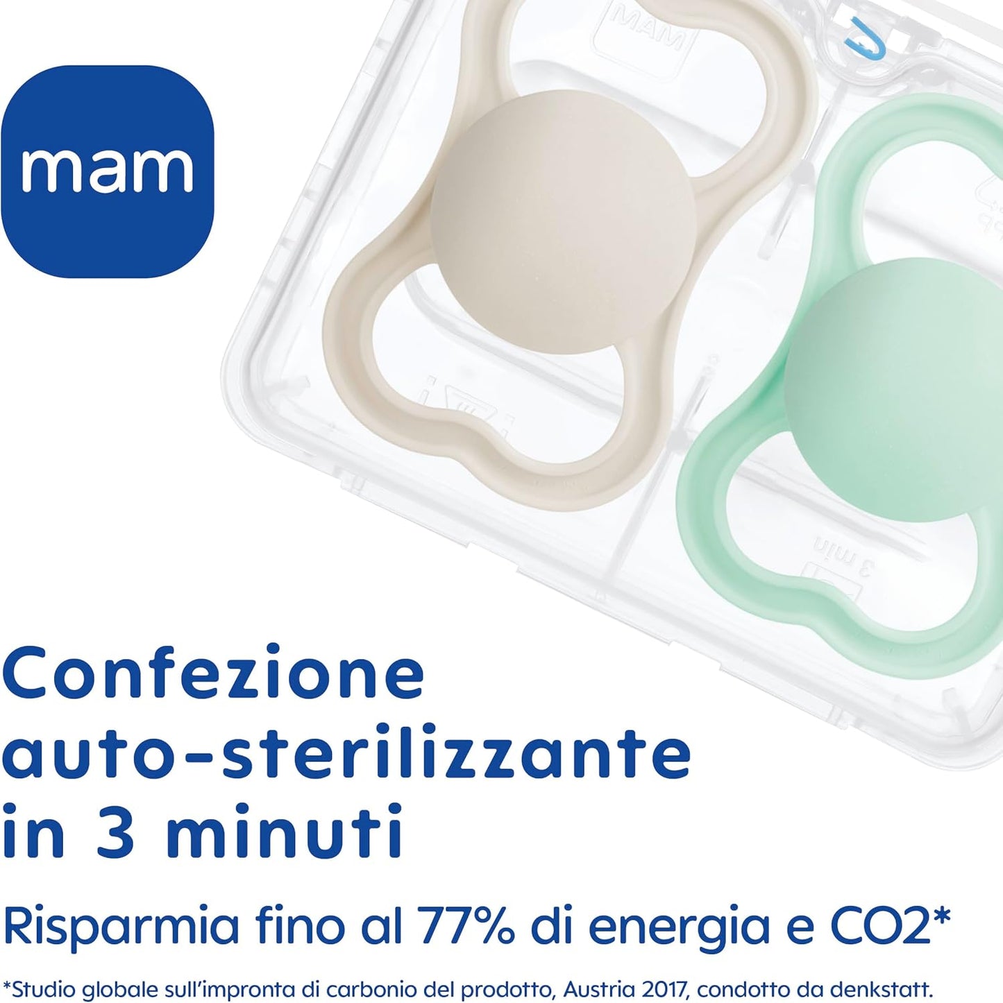 MAM Air Night suzetă de calmare din silicon 16 luni+ x2 LUMINOASE