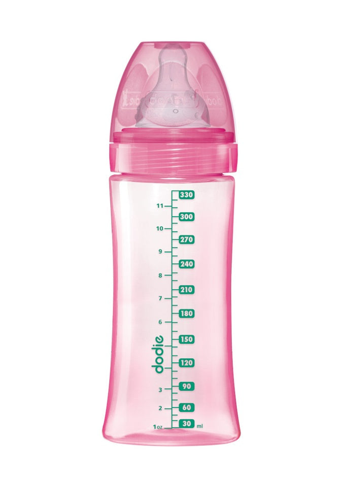 DODIE sticlă 330 ml tetină 3 debit rapid 6 luni+