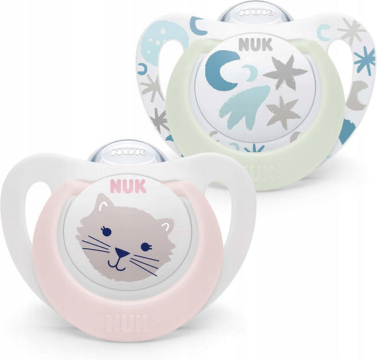 NUK STAR Day&Night suzetă liniștitoare x2 0-6 luni