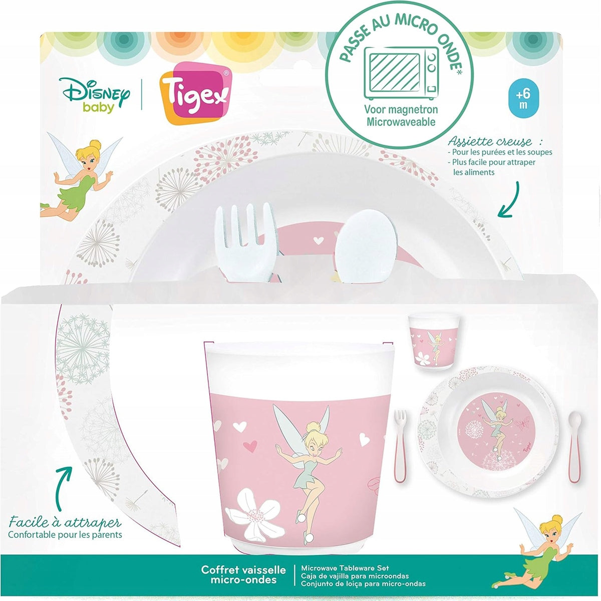 DISNEY BABY Tigex zestaw naczyń Tinkerbell 4el.