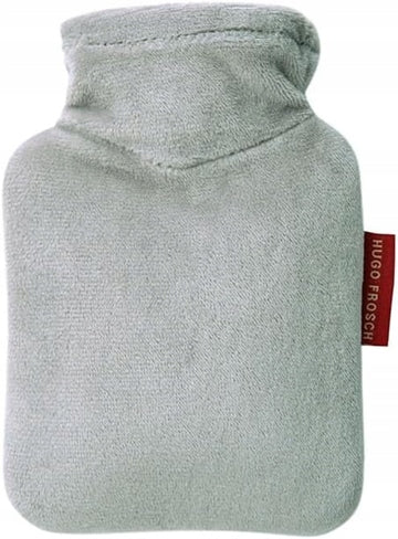 HUGO FROSCH mini termofor cu apă 0,2 l cu husă din velur 10,7 x 16 cm
