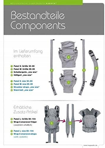 HOPPEDIZ NABACA sistem de purtare ergonomic SET basic