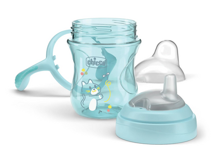 CHICCO Transition Cup non-spill cup with spout and handles, 200 ml, 4+ months