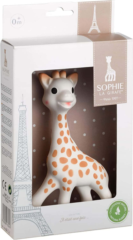 ŻYRAFA SOPHIE gryzak naturalny SO PURE 18CM, klasyczny gryzak z naturalnego kauczuku dla niemowląt 0+