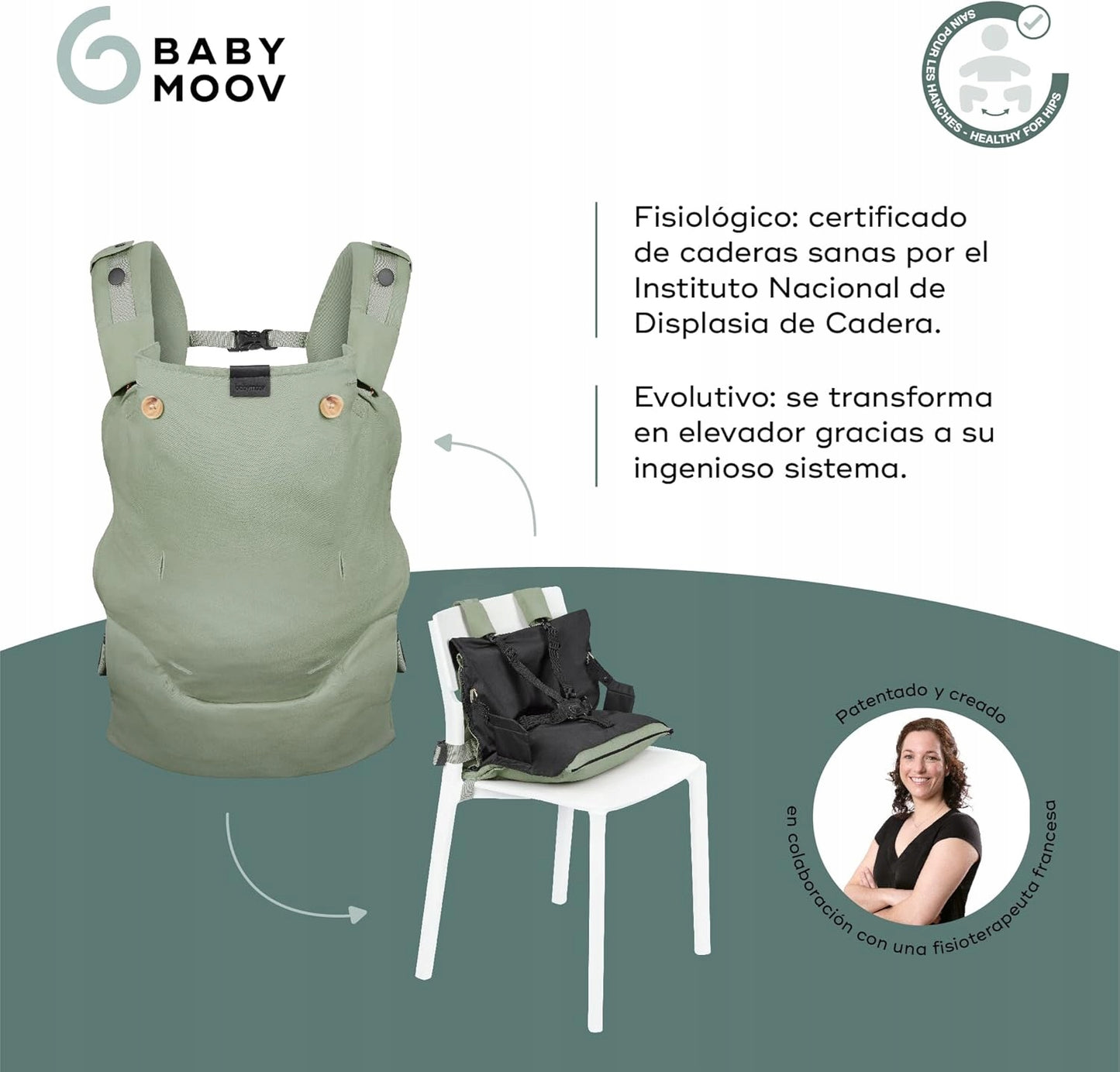 BABYMOOV MOOV&BOOST nosidełko ergonomiczne podwyższenie 2w1