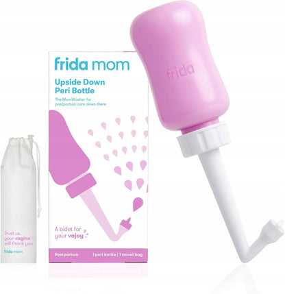 FRIDA Mom sticlă pentru îngrijire postpartum Peri 295 ml + husă