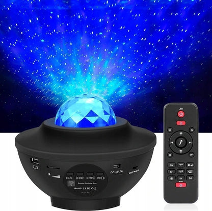 VOKSUN Proiector LED Bluetooth stele + telecomandă