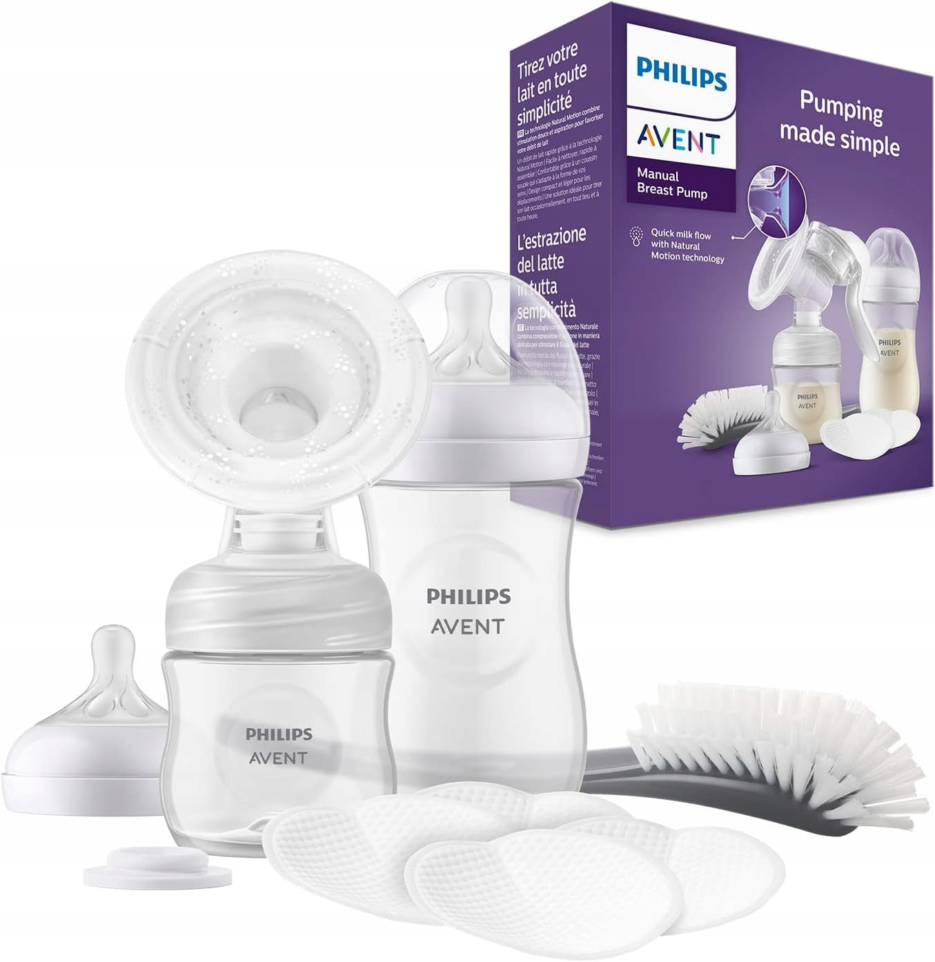 PHILIPS AVENT Natural SCF430/60 laktator ręczny +akcesoria