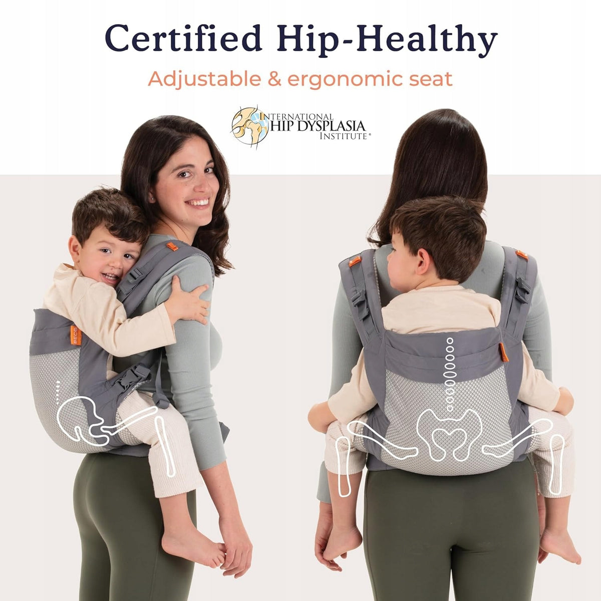 BECO TODDLER marsupiu cu cataramă 9-27kg mesh 3d