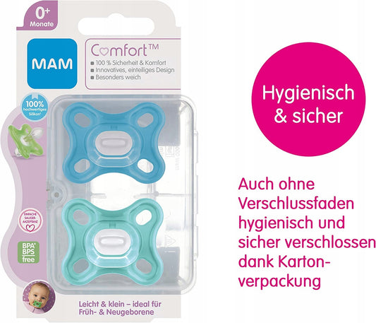MAM COMFORT Schnuller Frühchen Neugeborene x2 0m+