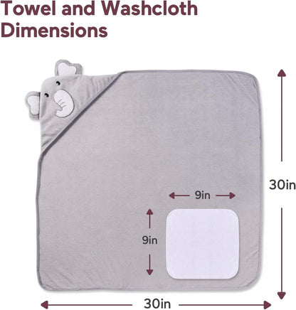 MOMCOZY prosop cu glugă x2 76x76 +6 24x24 lavete pentru spălare