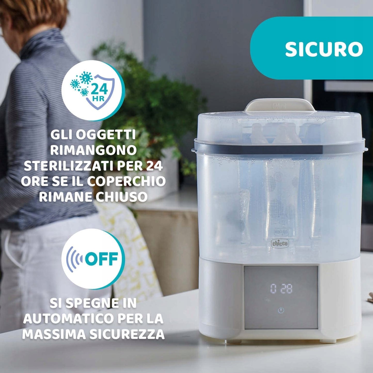 CHICCO sterylizator parowy z suszarką All in One