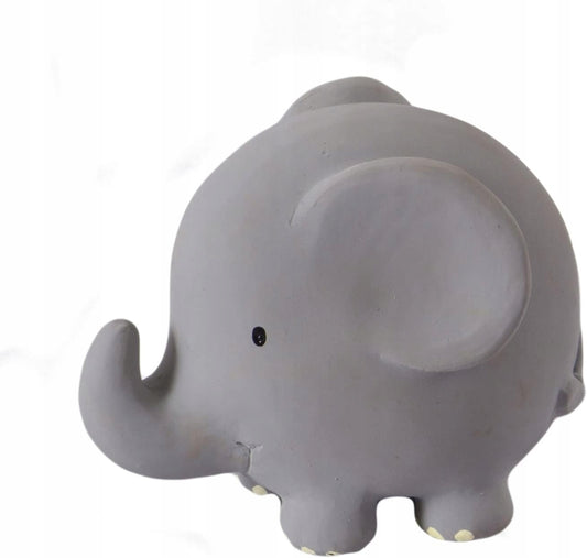 TIKIRI jucărie de dentiție din cauciuc și jucărie de baie cu zornăitoare 9 x 11,5 cm ELEFANT