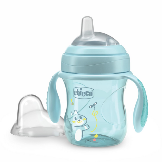 CHICCO Transition Cup kubek niekapek z ustnikiem i uchwytami 200 ml 4 m+