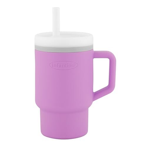 Infantino My 1st Tumbler kubek ze słomką fioletowy
