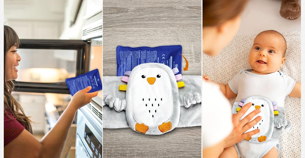 NATURAFLASH pernă termică pentru încălzire sau răcire pentru colici și dureri de burtă BUFNIȚĂ