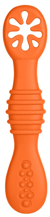 Lingură din silicon VICLOON Sticky Spoon 2,5 x 10 cm 4 m+ portocaliu