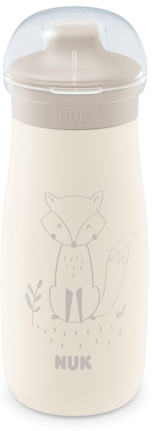 NUK Mini-Me Sip – sticlă din oțel cu muștiuc rigid, 300 ml, 9 luni+, VULPE – imaginea produsului 2