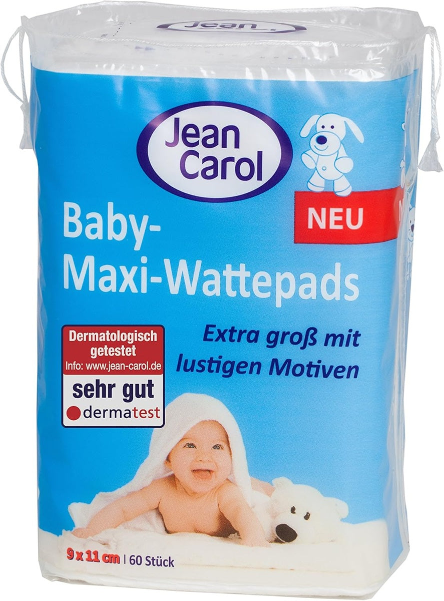 JEAN CAROL bawełniane waciki płatki kosmetyczne 9x11 cm 60 sztuk