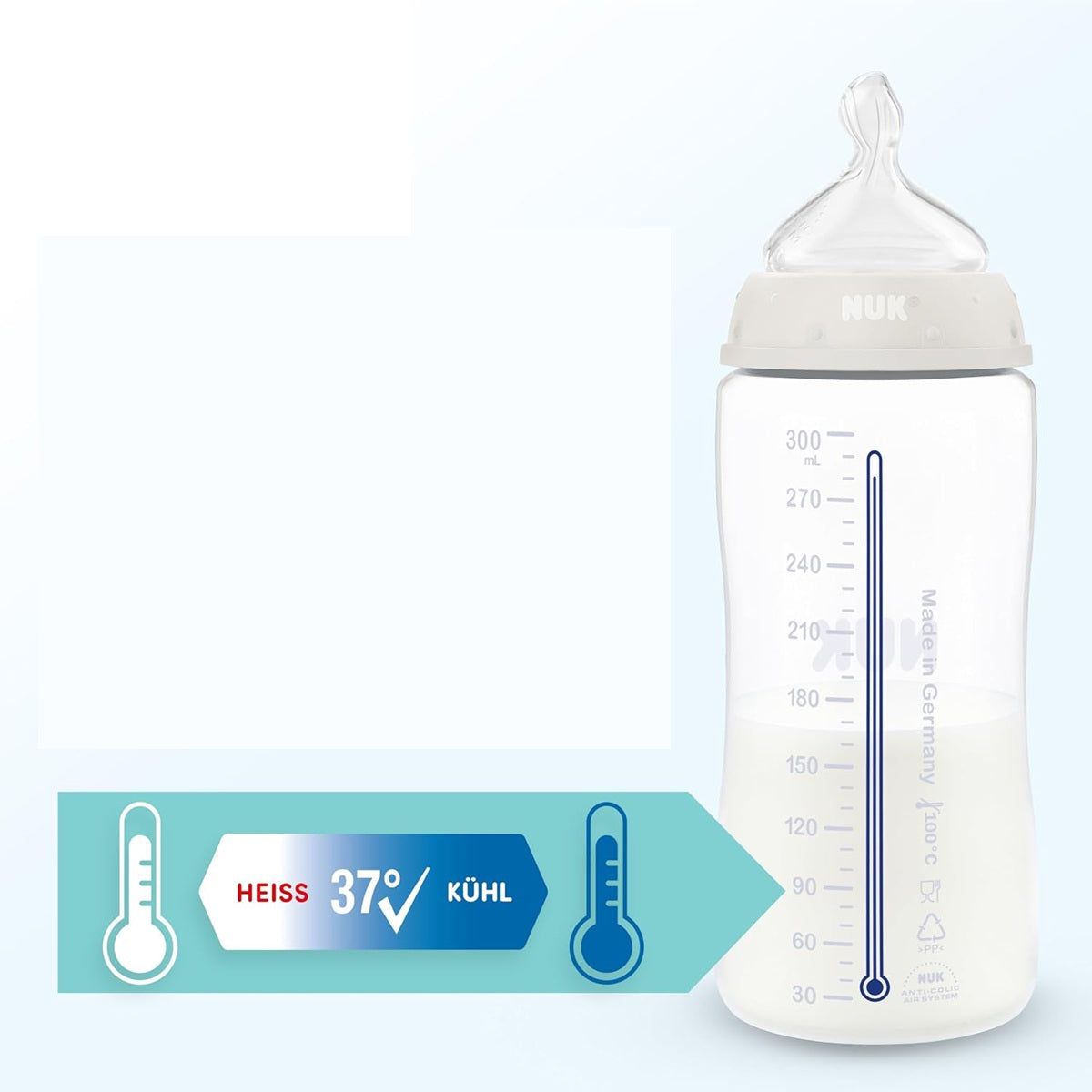 NUK First Choice+ butelka 360 ml smoczek XL 6-18 m ŻYRAFA