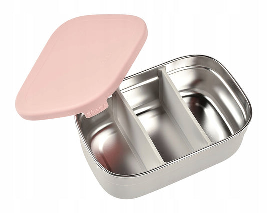 BEABA cutie pentru gustări lunchbox din OȚEL inoxidabil, 760 ml, cu compartimente