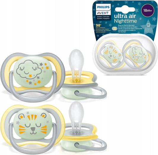 PHILIPS AVENT Ultra Air Night suzete x 2 18 luni+ luminează