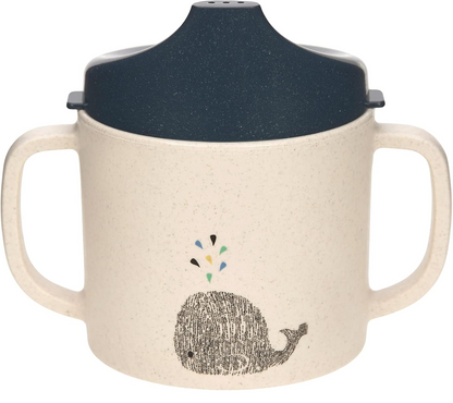 LASSIG Sippy Cup Little Water Whale training cup for learning to drink