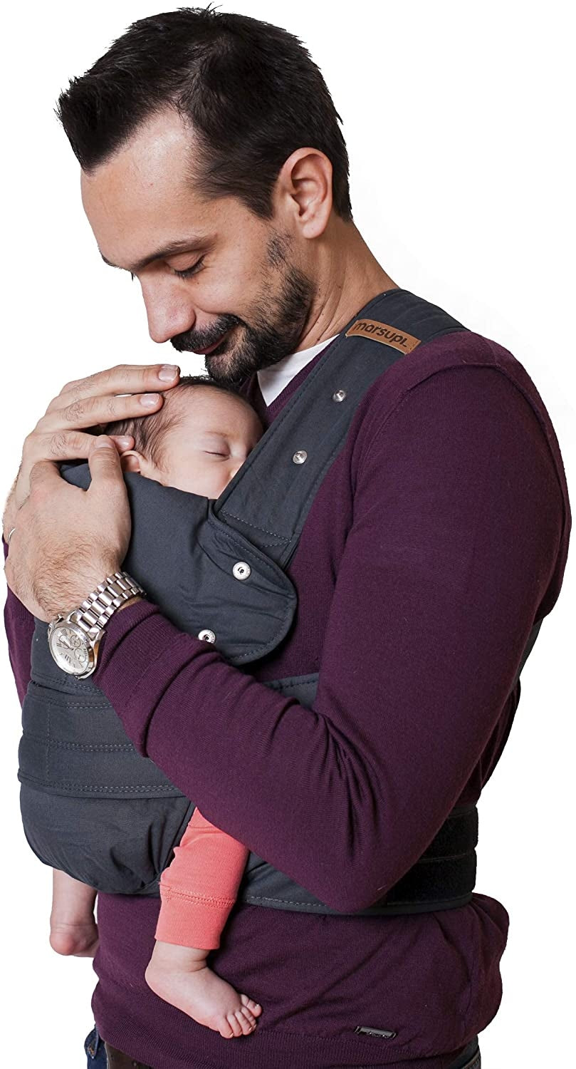 MARSUPI 2.0 nosidełko ergonomiczne XL 3,5 - 15 kg, szare nosidło miękkie dla niemowlęcia