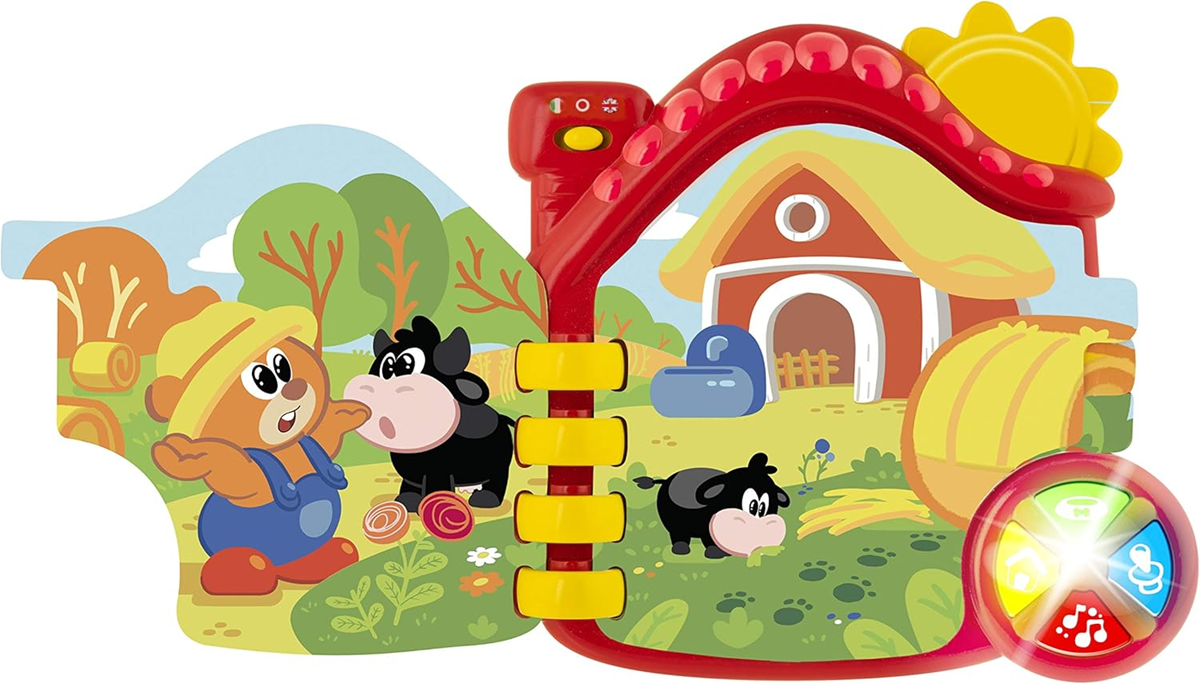 CHICCO Fermă electronică carte educativă LIMBA ENGLEZĂ și ITALIANĂ
