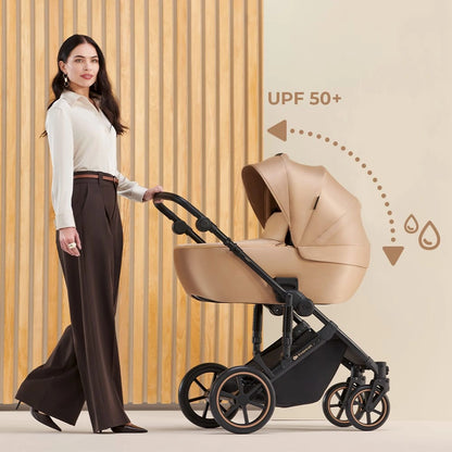 KINDERKRAFT PRIME2 PRO cărucior multifuncțional 3 în 1 până la 22 kg + scoica MINK PRO