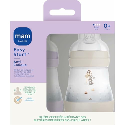 MAM Easy Start Anti-Colic butelka 160 ml od 0 mies. piaskowa – beżowy – zdjęcie 1